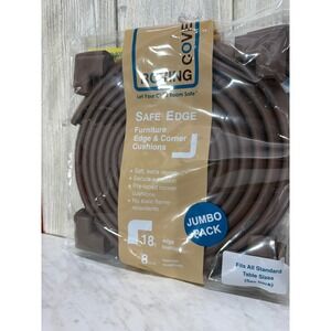 Roving Cove Safe Edge Furniture Corner Cushions Brown Jumbo Pack 18ft 8 Corners